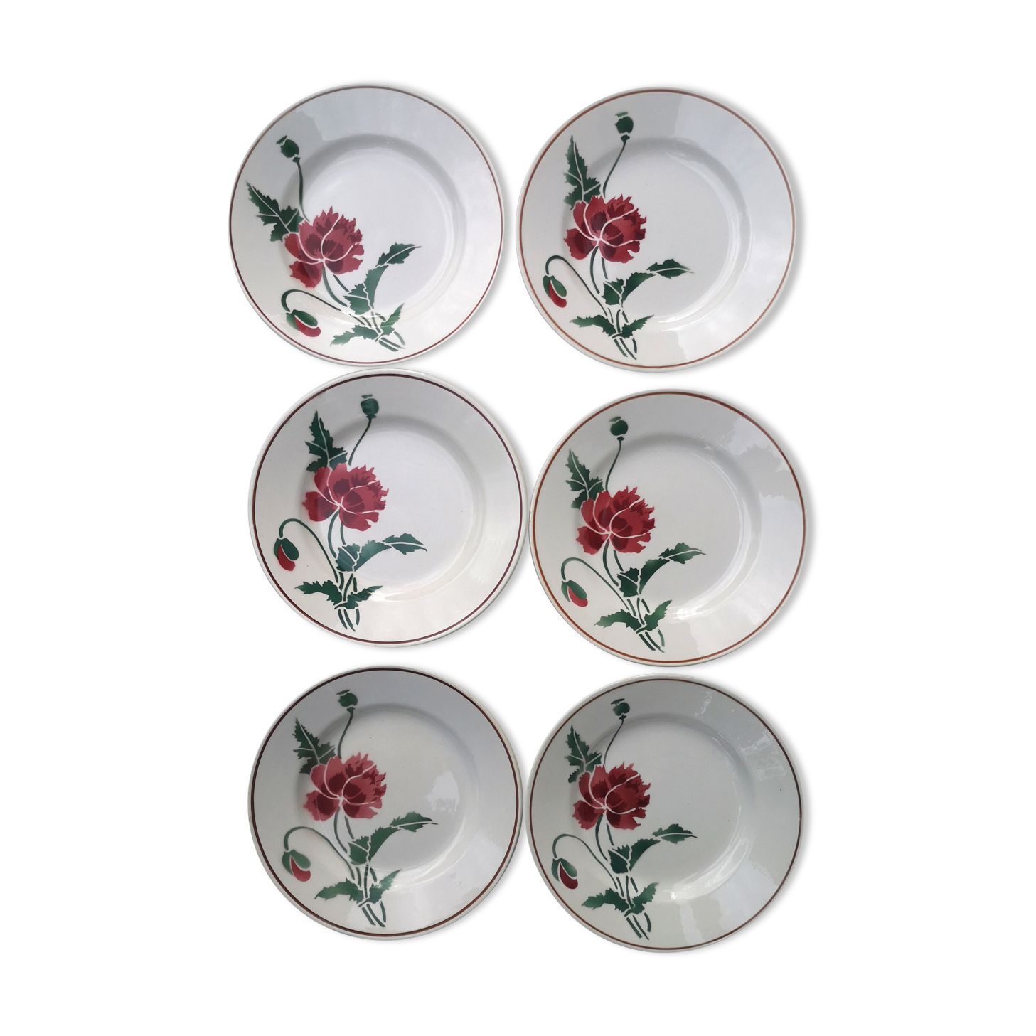 Lot de 6 assiettes à dessert "Luxeuil" Hbcm