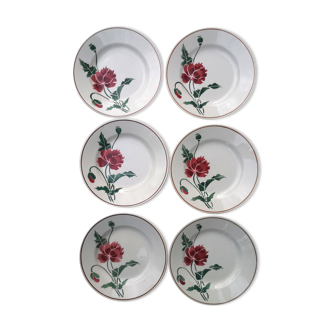 Set of 6 dessert plates "Luxeuil" Hbcm