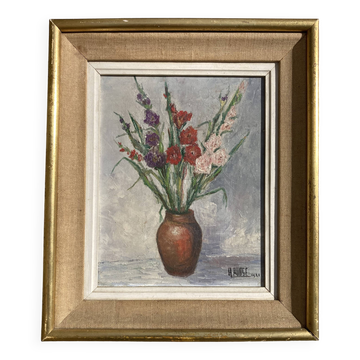 André Roose (Born 1925), The Bouquet, framed oil on canvas