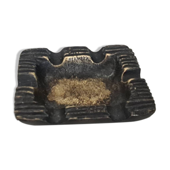 Brutalist bronze ashtray or pocket tray / 70s / vintage / artisanal work / Mid-Century / France / 20th century