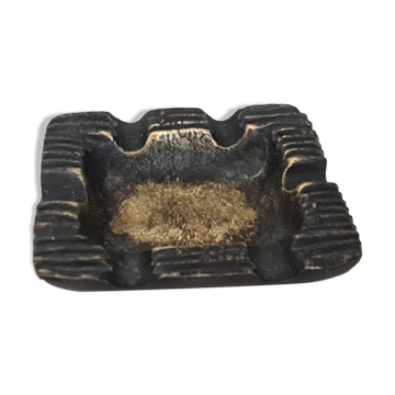 Brutalist bronze ashtray or pocket tray / 70s / vintage / artisanal work / Mid-Century / France / 20th century