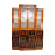 Cubist library with marquetry, around 1930