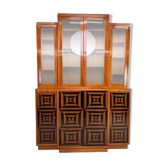 Cubist library with marquetry, around 1930