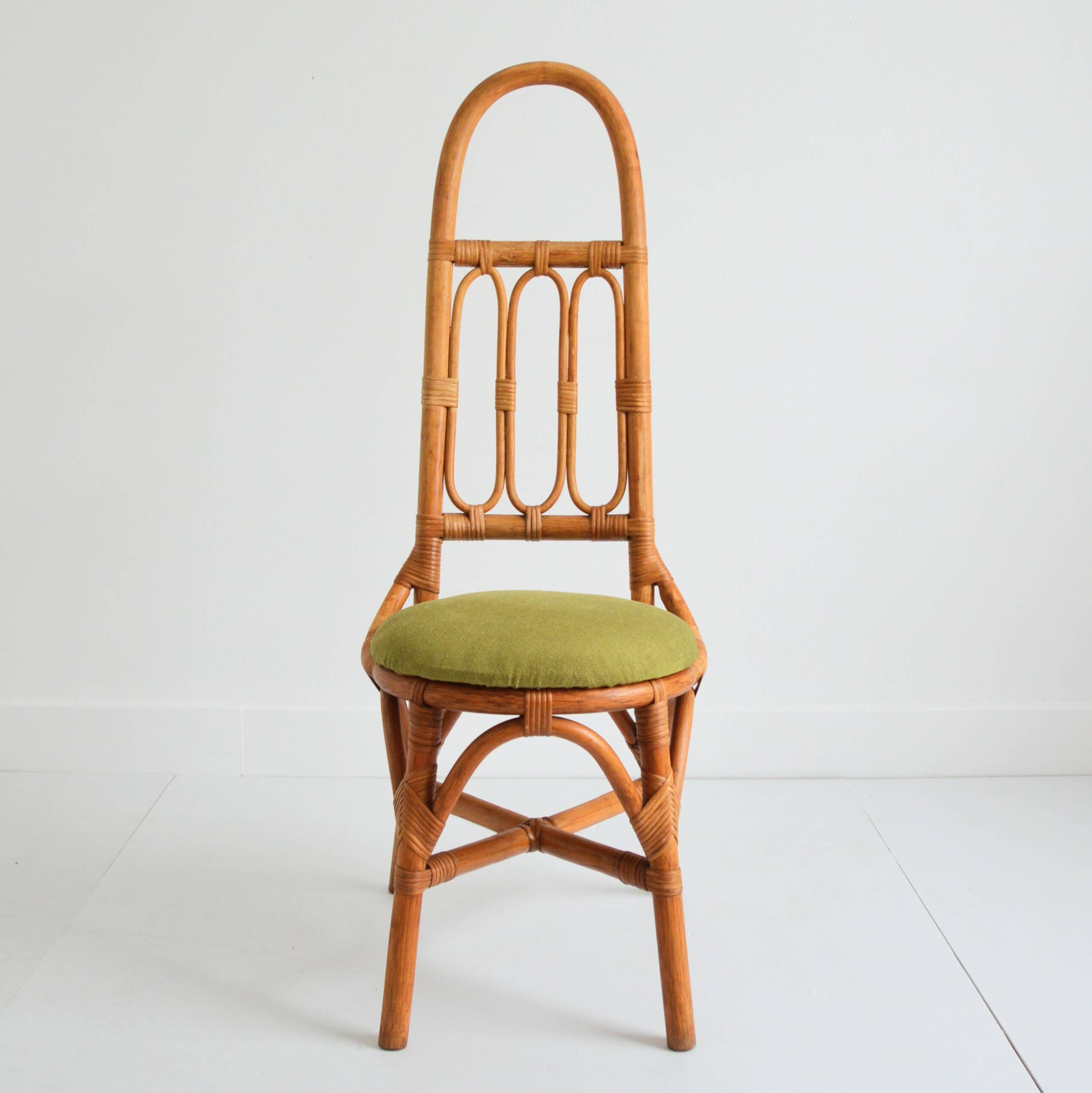Italian high chairs in bamboo and rattan 1960s (1 / 6)
