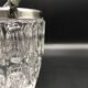 Crystal ice bucket and tongs