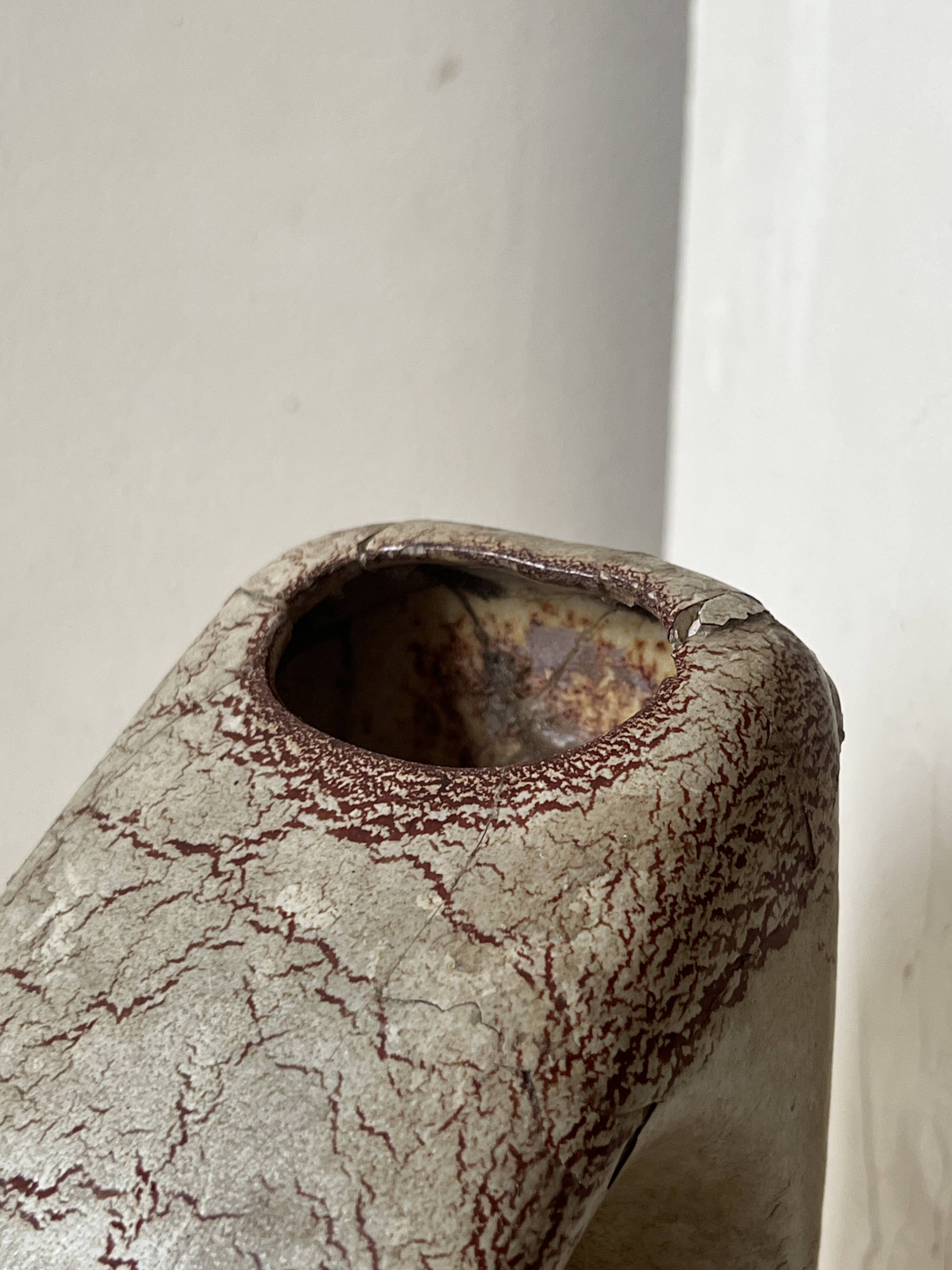 Sculptural and graphic ceramic vase by Bertoncello, Italy 1970