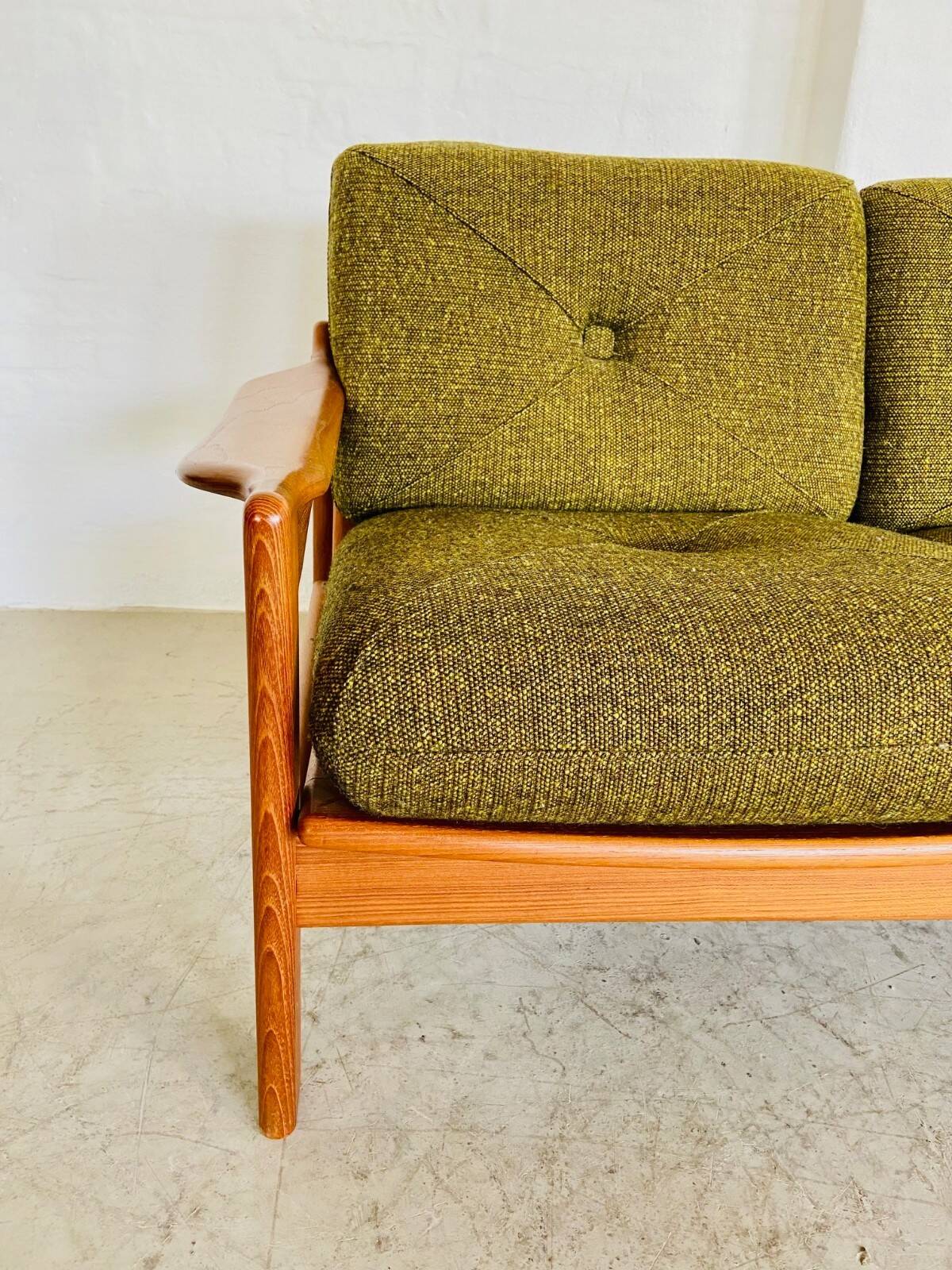 Canapé 3 personnes vintage rétro danois du milieu du siècle par Arne Wahl Iversen 1970