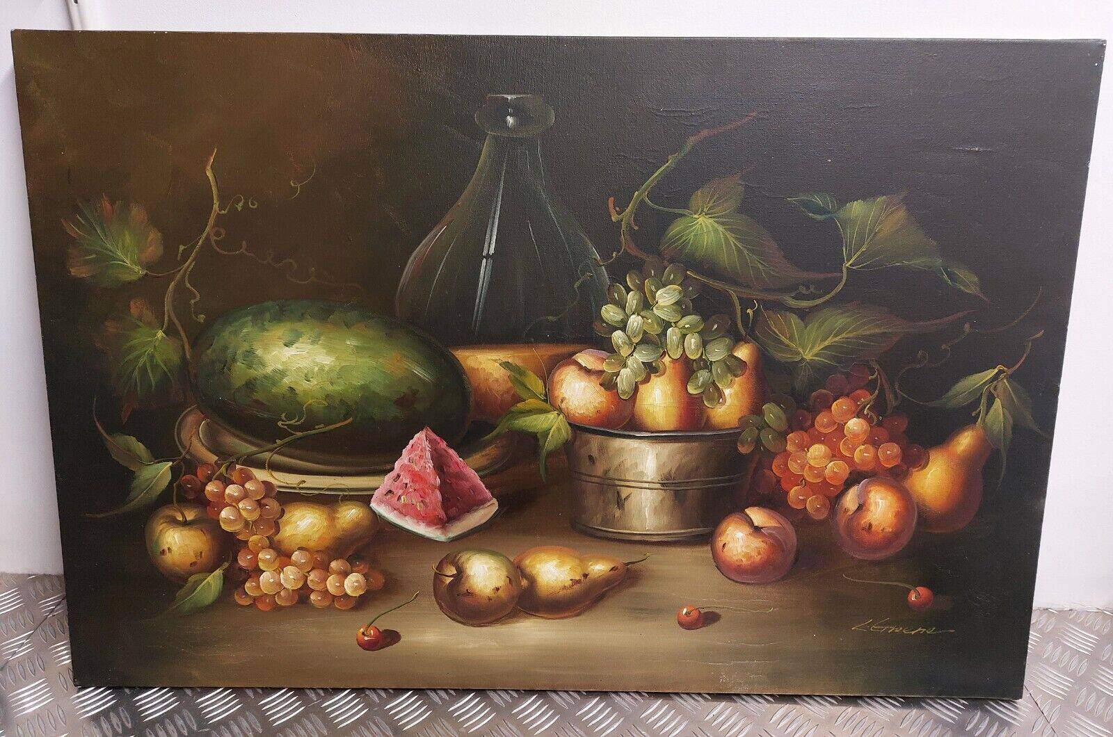 Painting on canvas Still life with fruits
