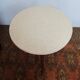 Vintage tripod side table in wood and formica.