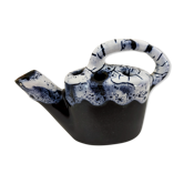 picnic blue ceramic watering can