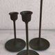 Set of 3 bronze candlesticks
