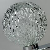 60s 70s wall lamp ball lamp metal chrome & glass space age design
