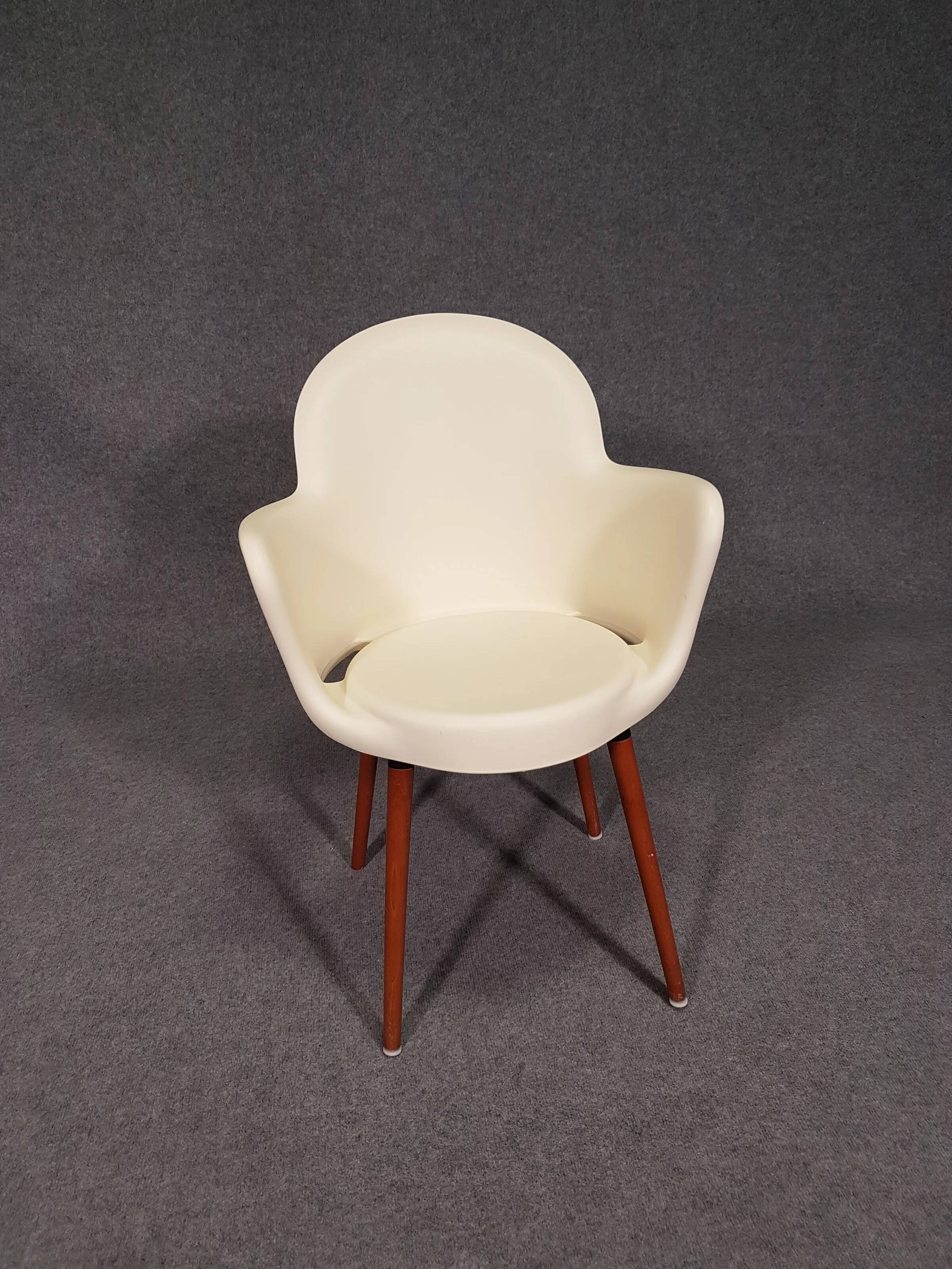 Set of 6 Sintesi Gogo chairs with wooden legs by Marcello Ziliani, 1990s