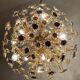 Large Floral Crystal Glass Ball Chandelier by Palwa