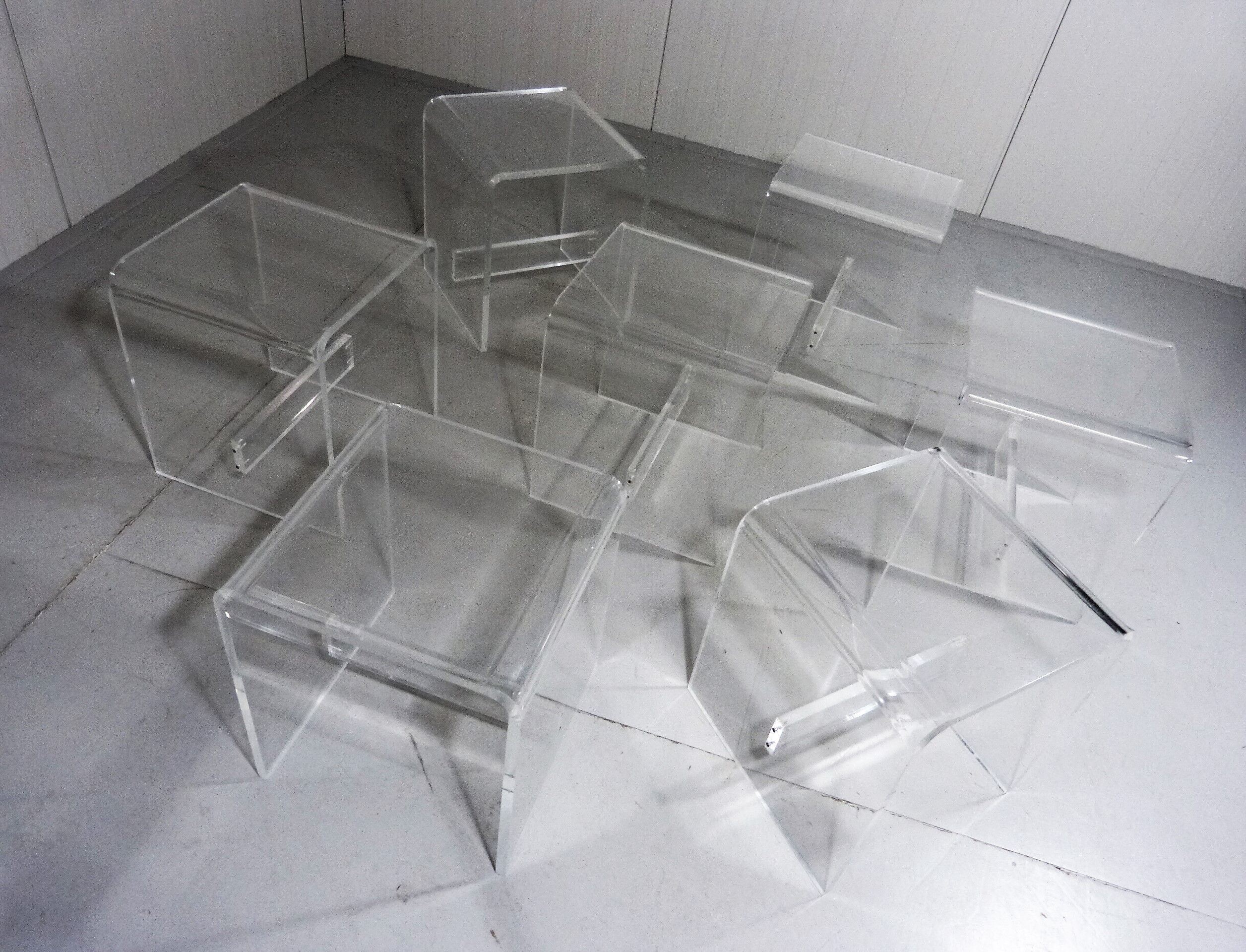 Vintage plexiglass stools 1960-70’s