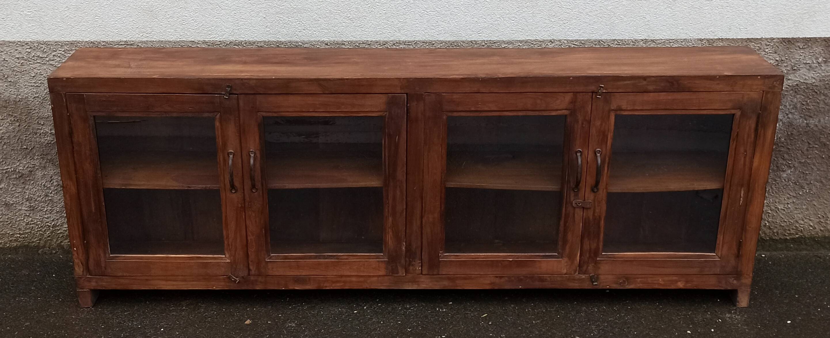 Wooden glass sideboard