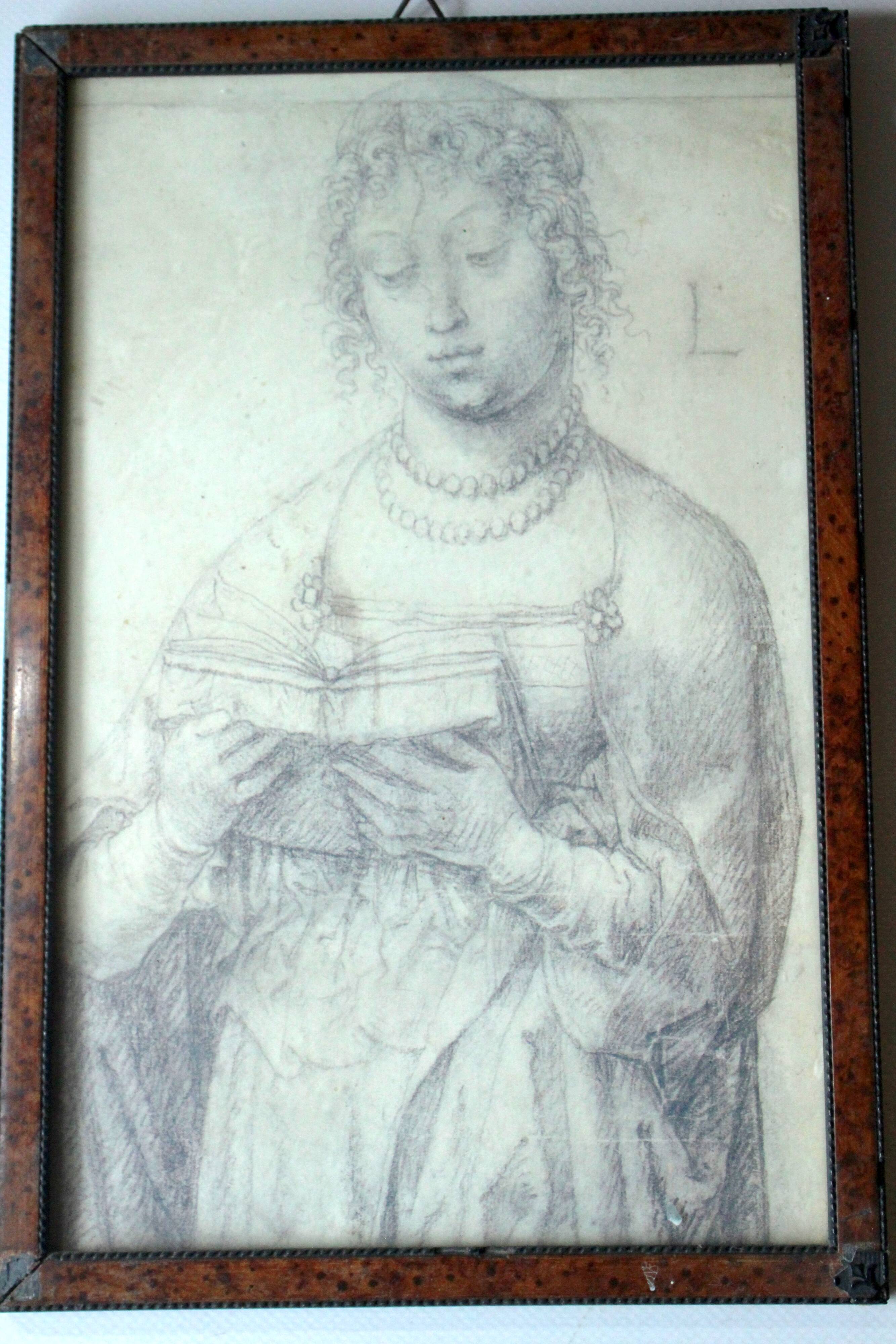 Dessin au crayon romantique antique