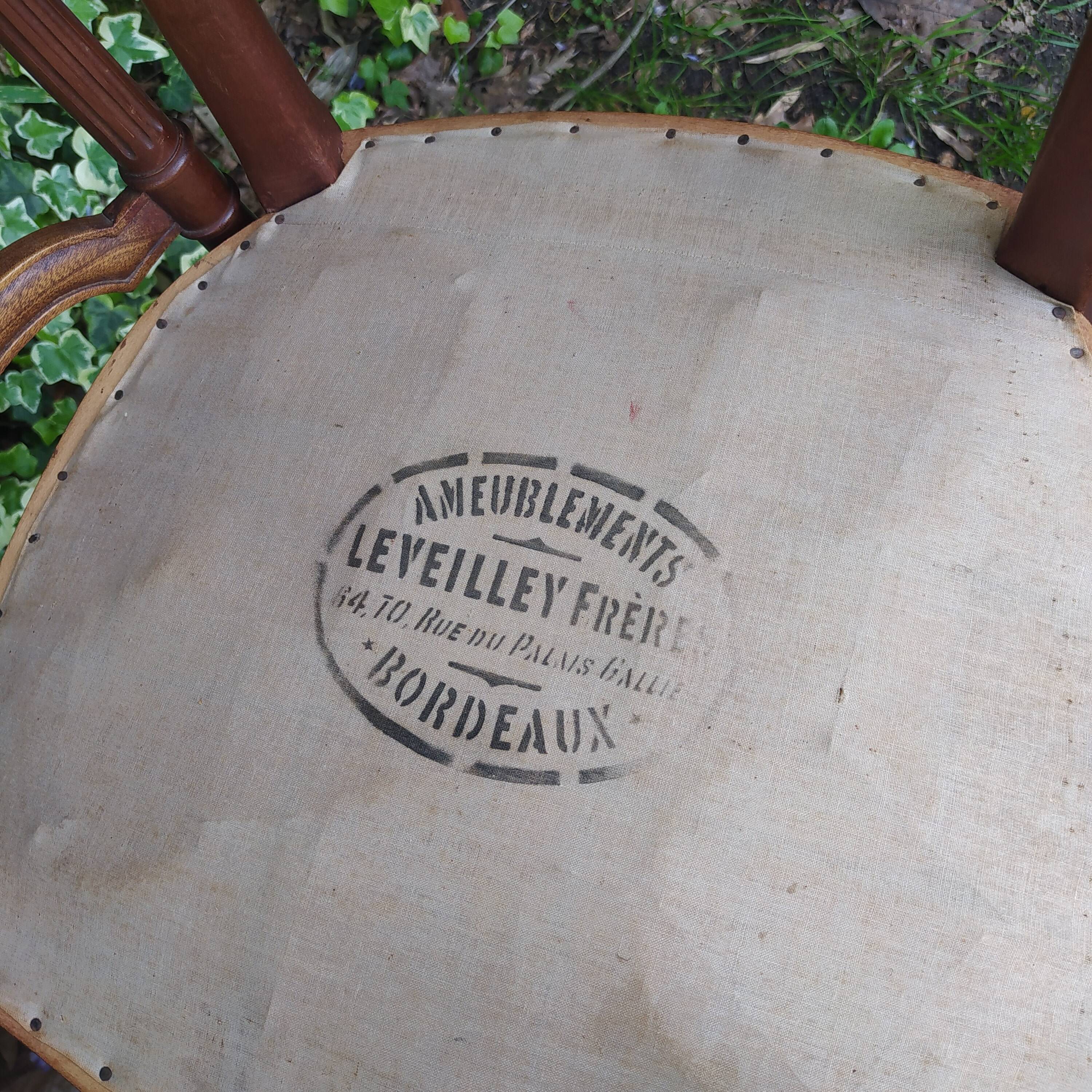 4 old chairs from the early 20th century in mahogany