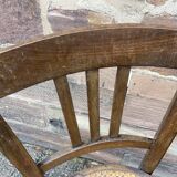 Pair of vintage peasant bistro chairs 1930