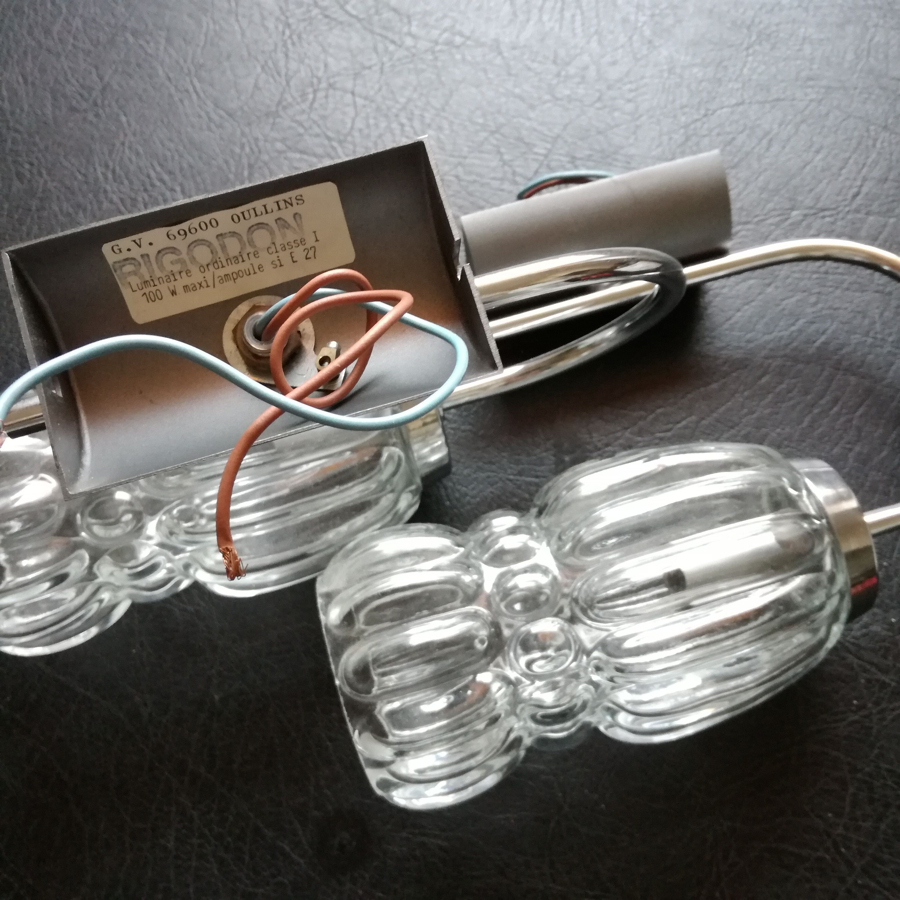 Rigodon glass sconces 1970