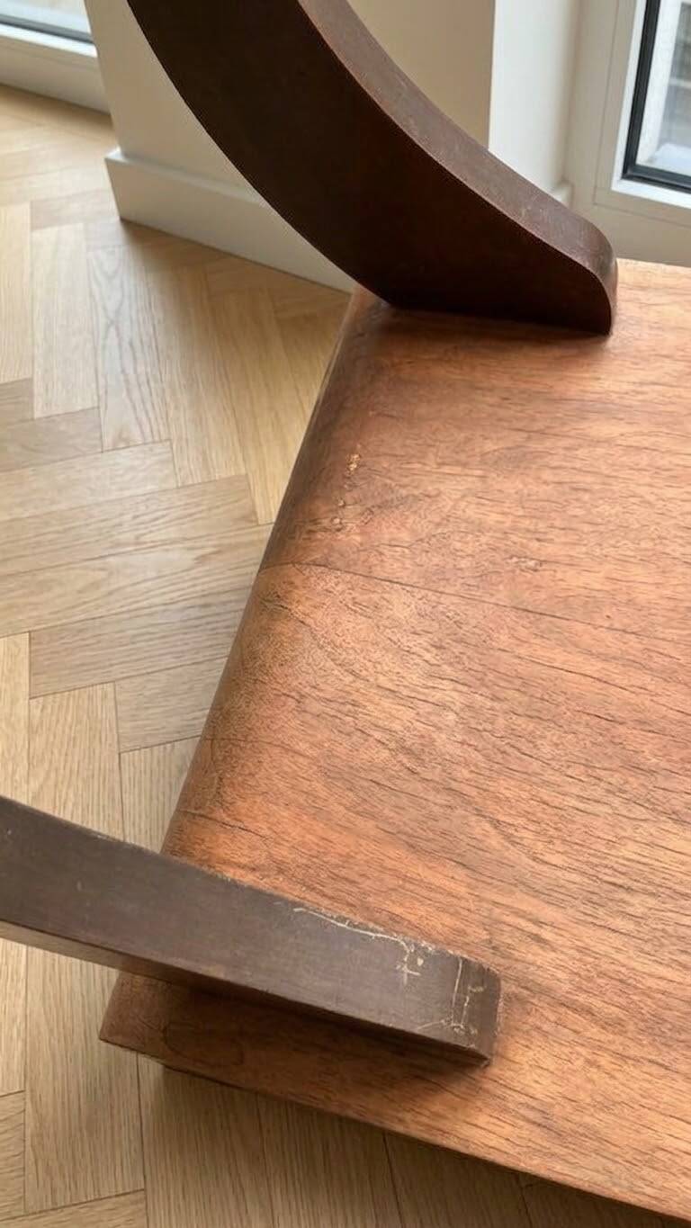 Table guéridon Art Déco bois