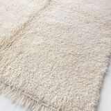 Moroccan Berber carpet Beni Ouarain ecru uni 243x184cm