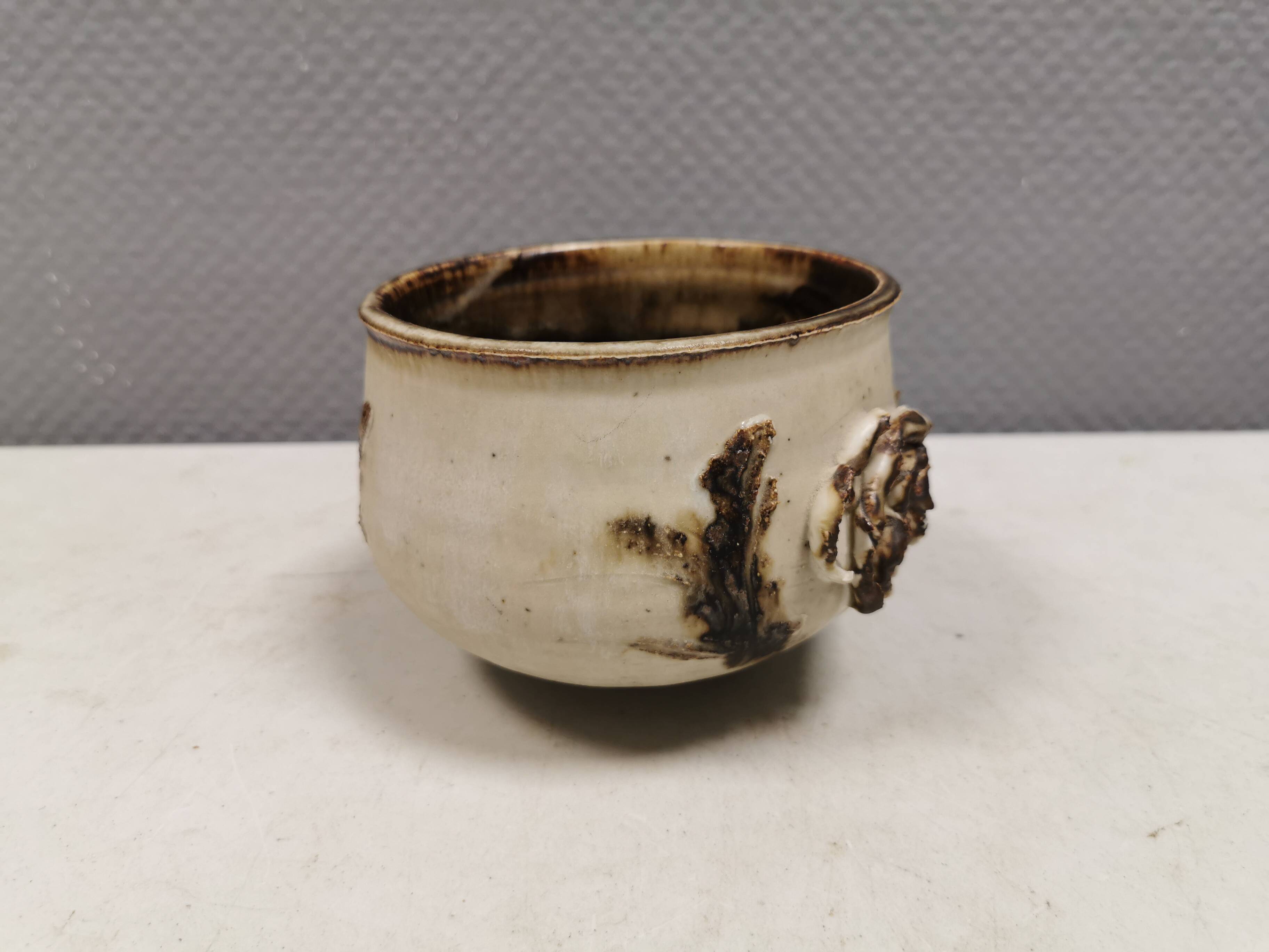Ceramic bowl by Christina Præstgaard (CP), Denmark, 1980s.