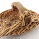 Panier en osier et bois