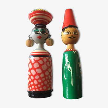Figurines colorées en bois - ThaÏlande