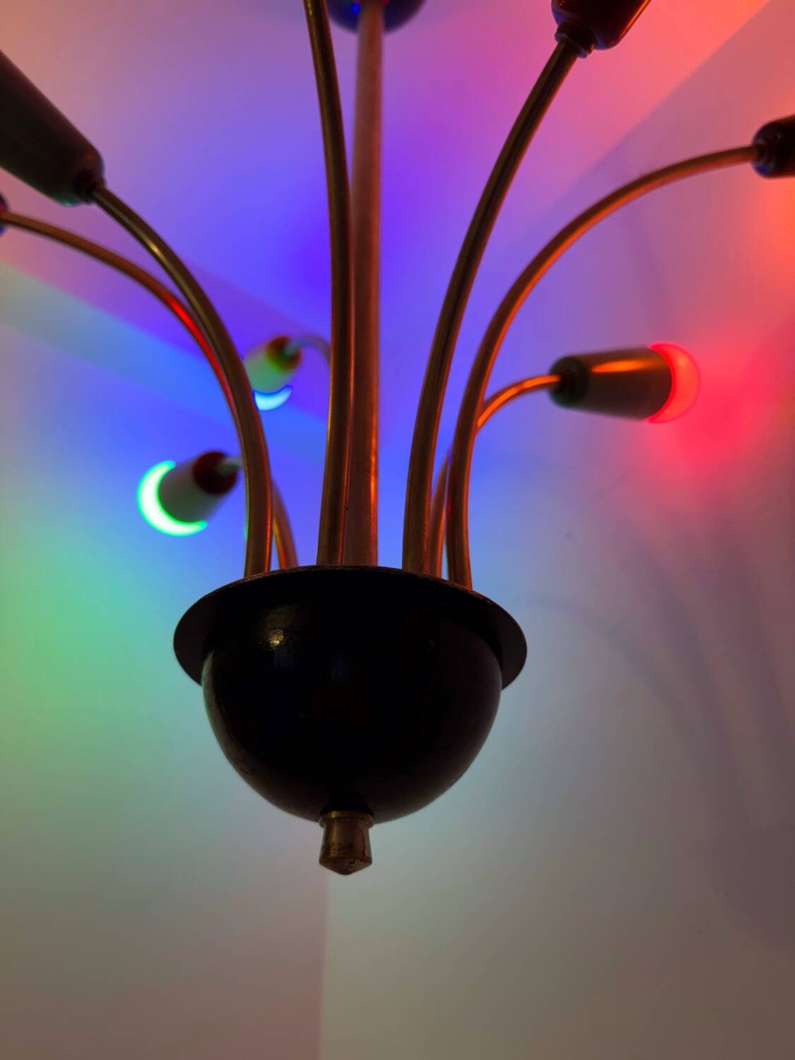 Multicoloured Sputnik chandelier from the 1960s.