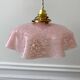 Walking suspension in Clichy glass speckled pink bobon years 20-30