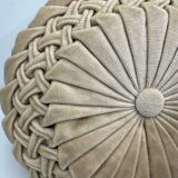 Coussin rond velours vintage