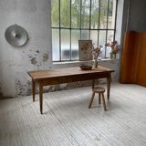 Farmhouse table in oak and walnut 2m