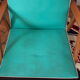 Fauteuil skaï bicolore des années 50