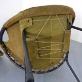 Olive Green Suede Balloon Chairs from Lusch, Germany, 1960s, Set of 2