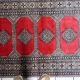 Vintage Uzbek Bukhara rug 92cm x 140cm 1960s