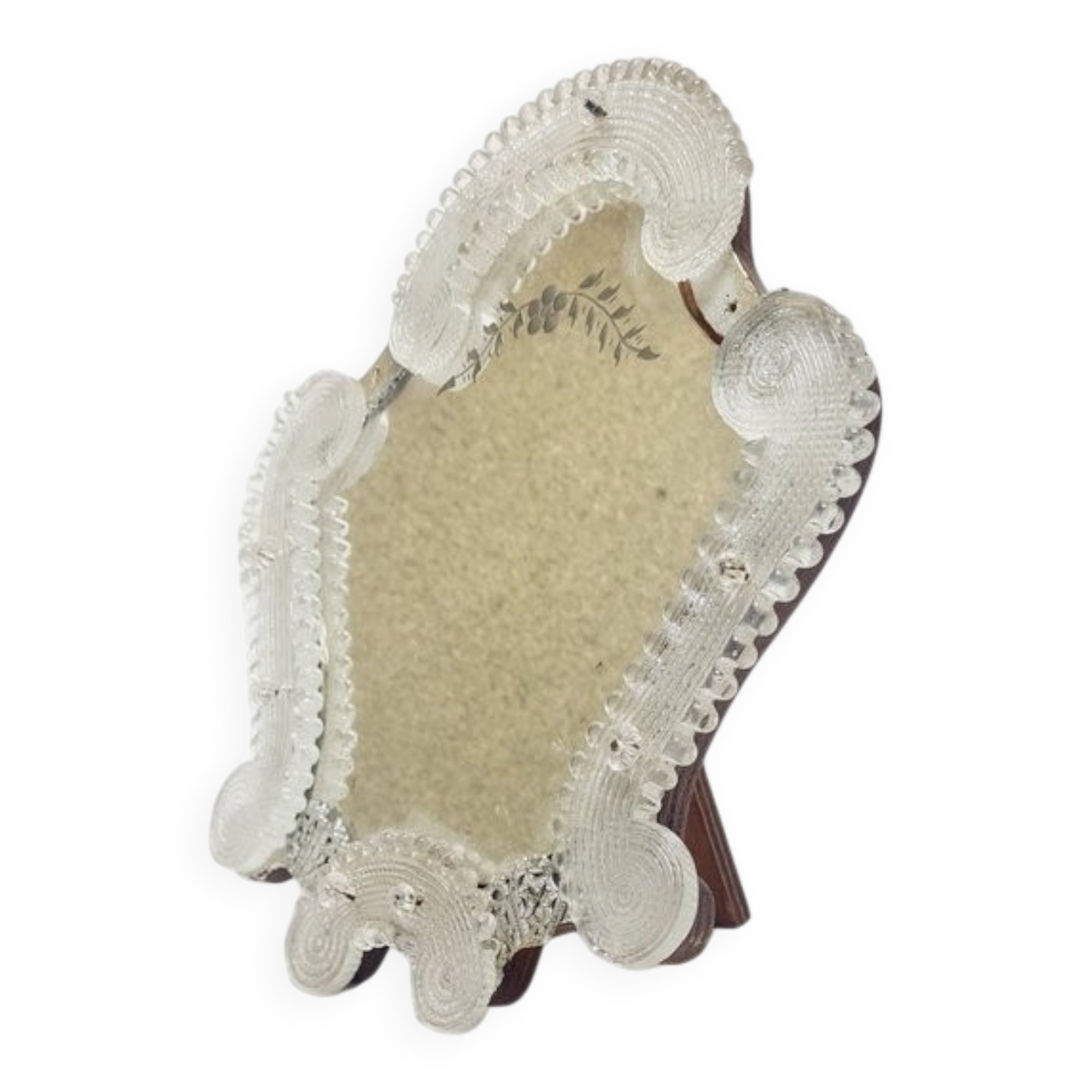 Art Nouveau make-up mirror, Murano, Italy, 1900s