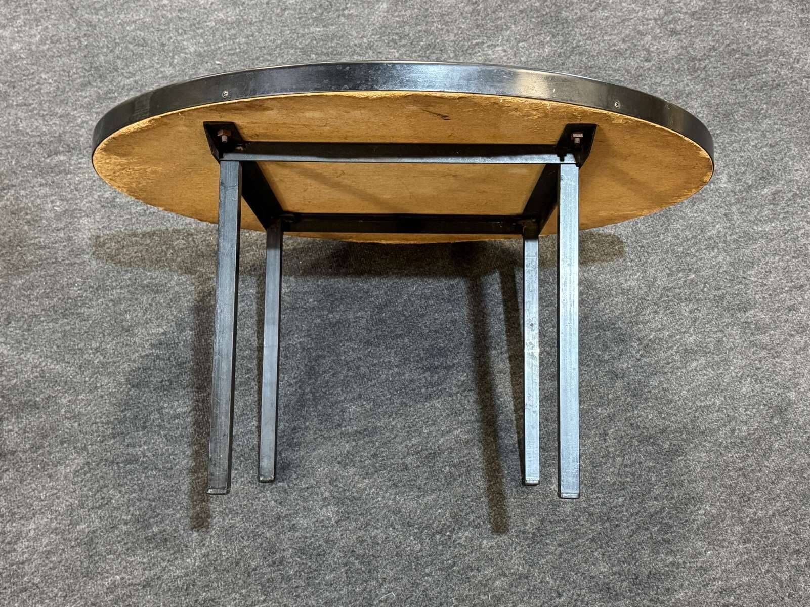 1960s round coffee table Vallauris signed Capron