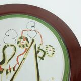 Unique gilbert portanier ceramic wall plate art ceramic signed portanier 80 vallauris