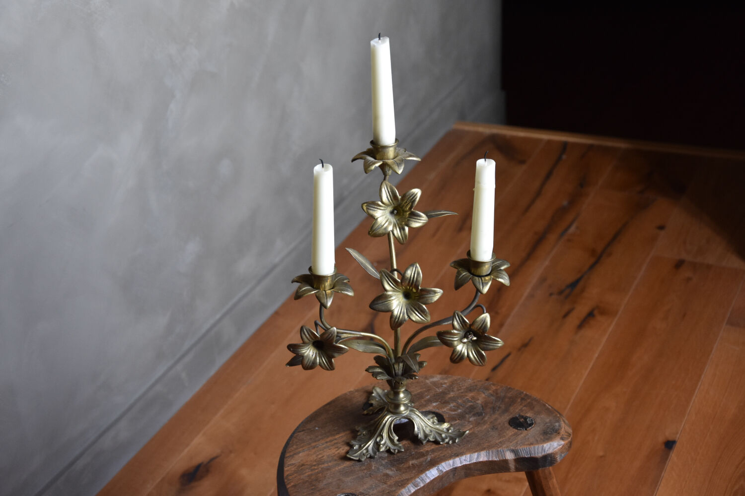 Brass candle holders