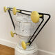 Mid-century metal wall-mounted coat rack