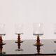 4 verres à vin Luminarc pieds ambrés