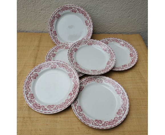 Lot of 6 flat iron earth plates