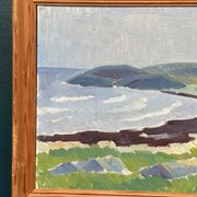 Original Swedish Oil on Panel – “Coastal Landscape” by Curt Rydell – Signed – Vintage & Framed – 33 × 40 cm (13" × 15.7")