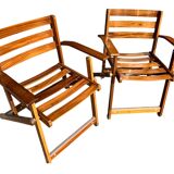 Set of two folding armchairs from the Reguitti brand
