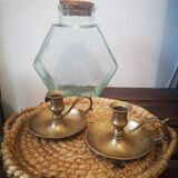 Pair of brass candlesticks