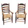 Early 20th century handcrafted and carved highback / ladder back chairs /