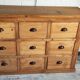 Trades furniture 9 drawer pine handles shells