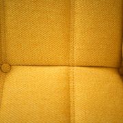 Ensemble de chaise et pouf Togo en tweed jaune