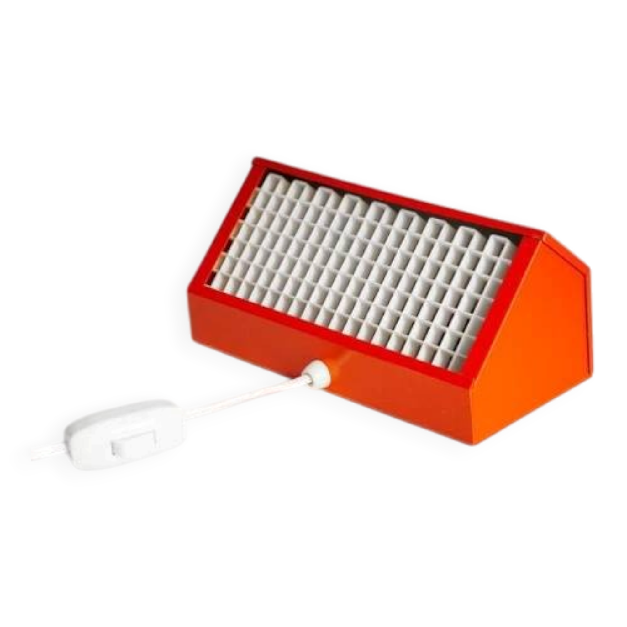 Orange Elidus bedside lamp in metal, designed by Hans-Agne Jakobsson in the 1970s.